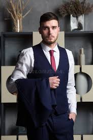Men 3 Piece Suit (Blue)
