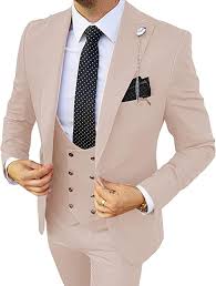 Men 3 Piece Suit (Beige)