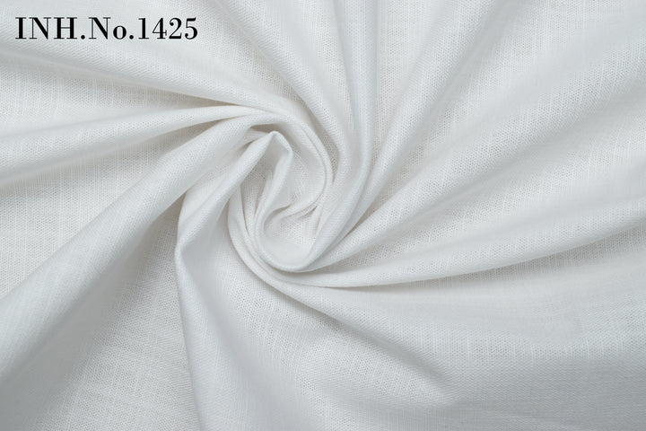 Linen White Fabric Sainly