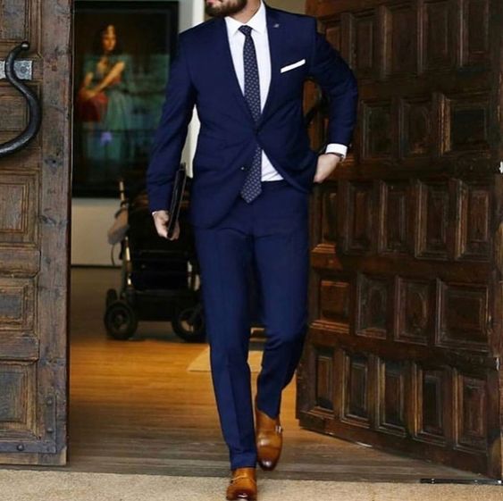 Men 2 Piece Suit (Blue)