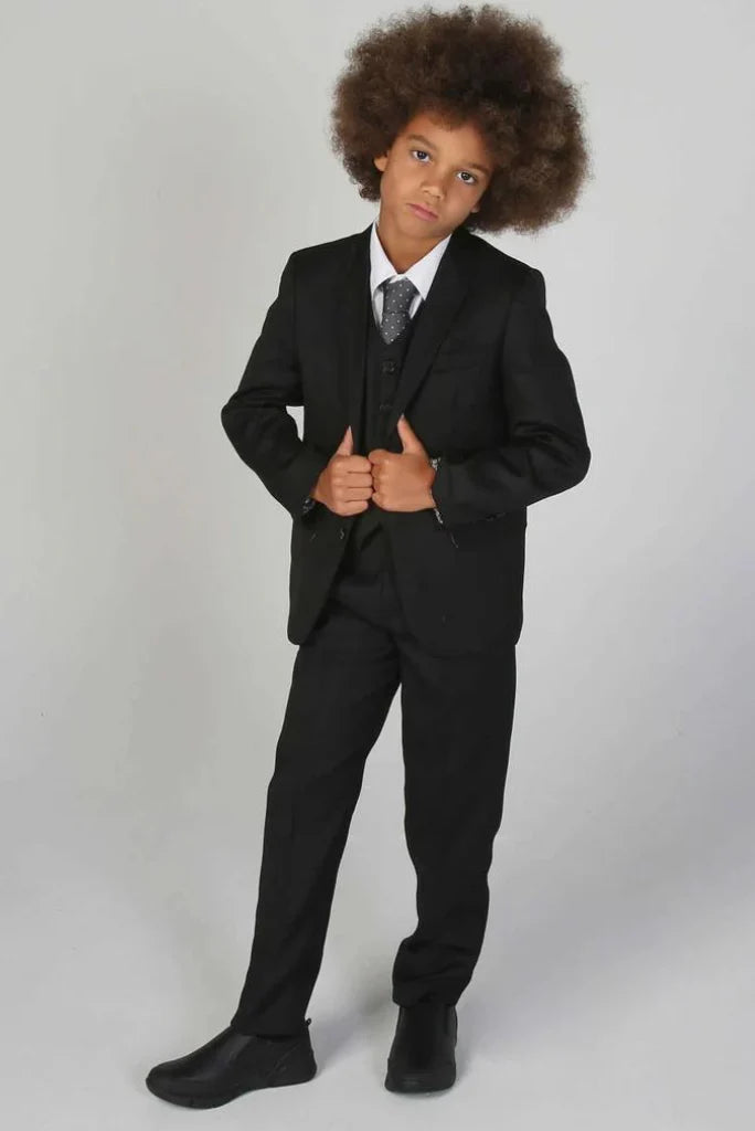 Boy back formal suit-front