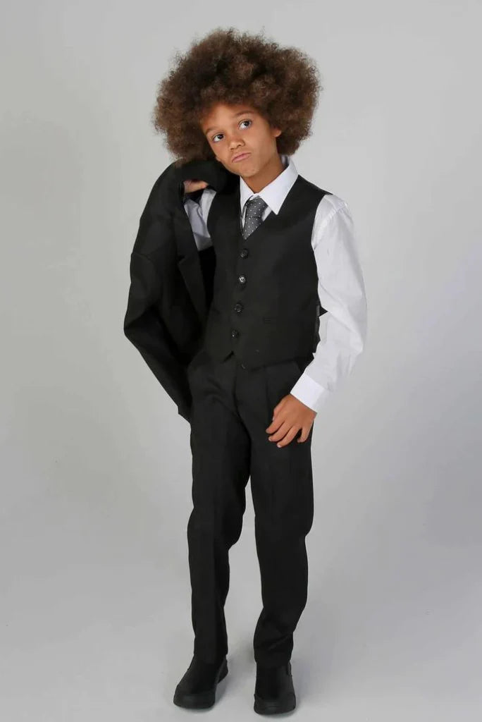 black formal suit for boys
