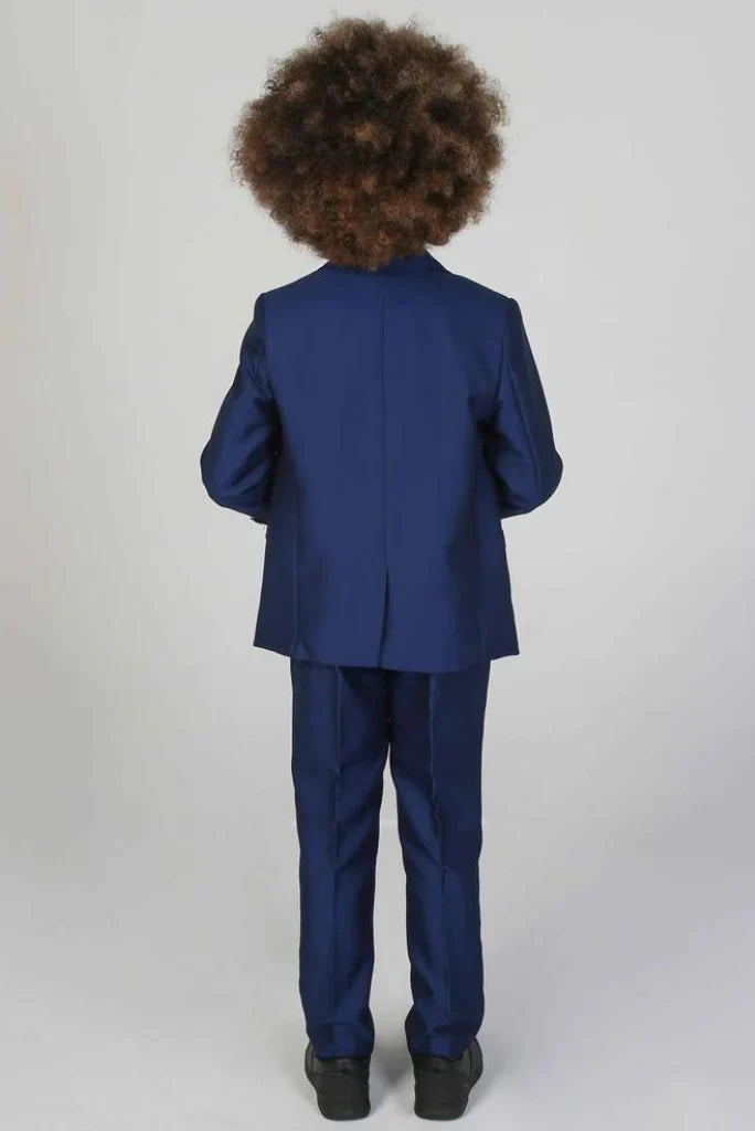 Boy navy blue suit -back