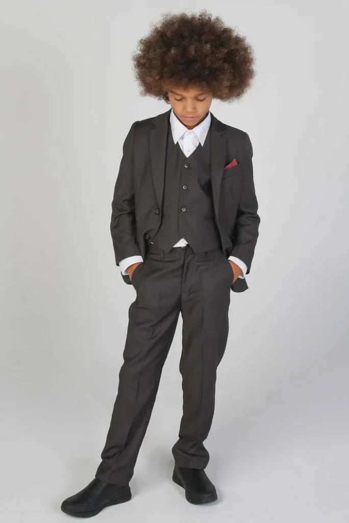 Boy tweed suit-front