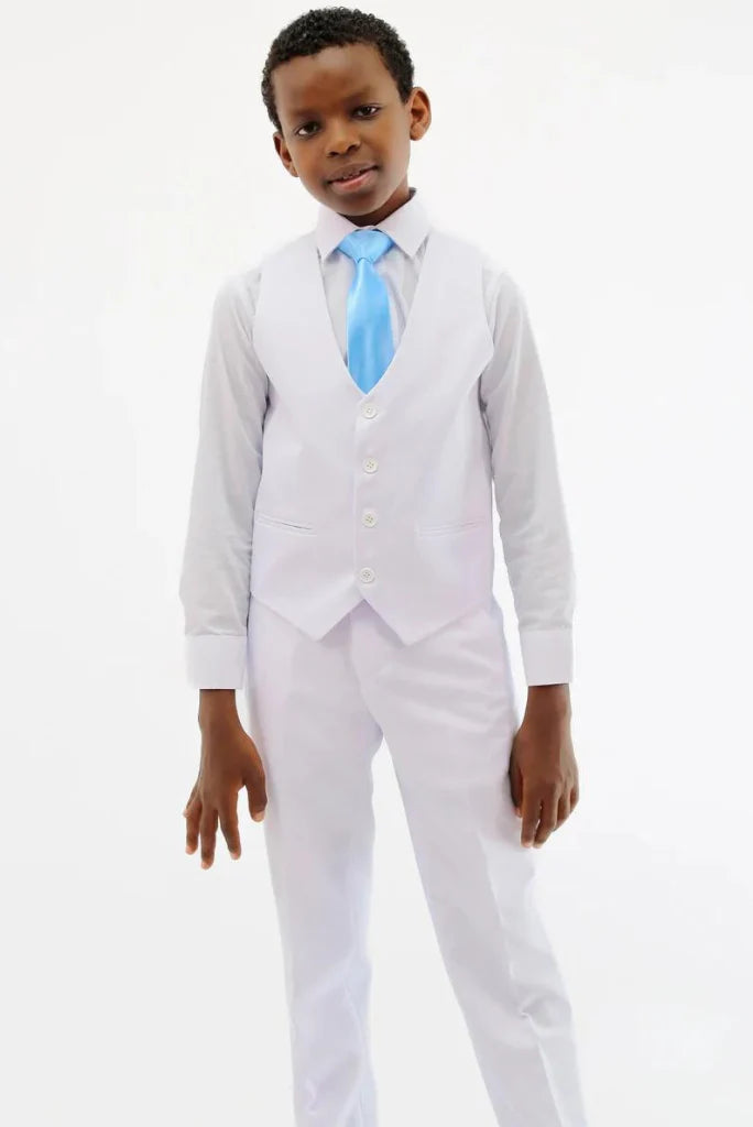White three piece dinner suit