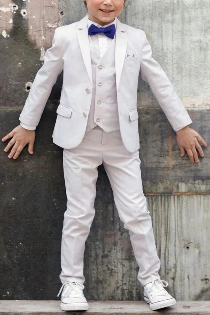 Boys White Suit-front