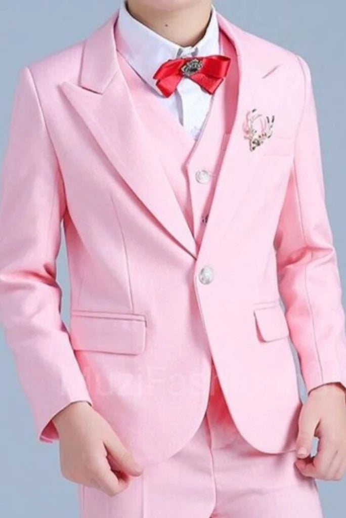 Boys pink suit-front