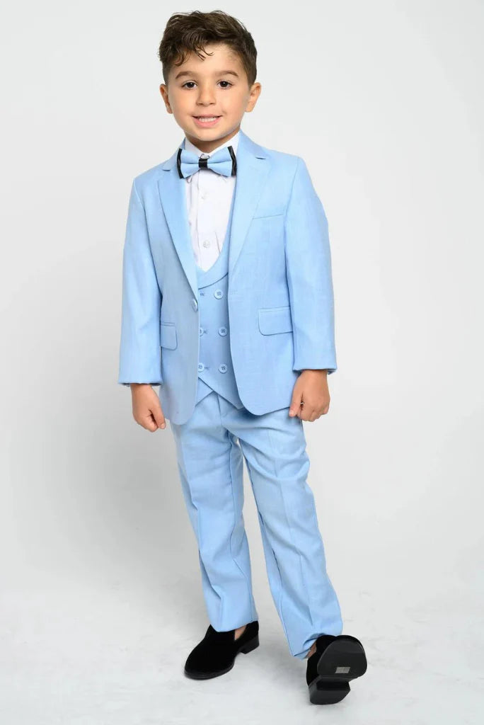 Boys sky blue suit-front