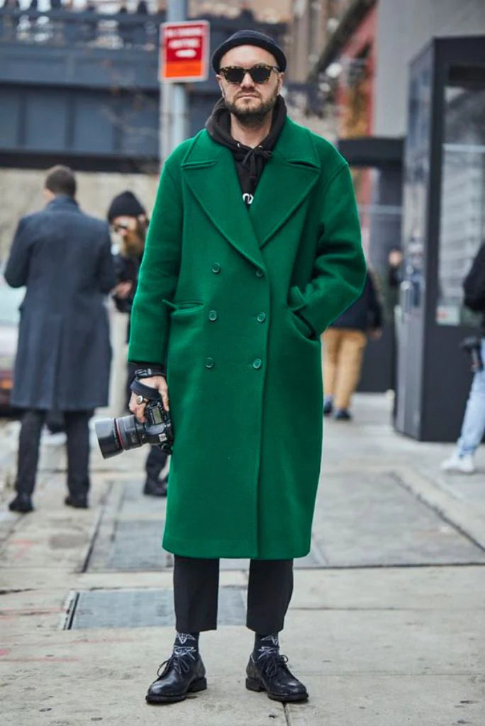 Green men overcoat-front