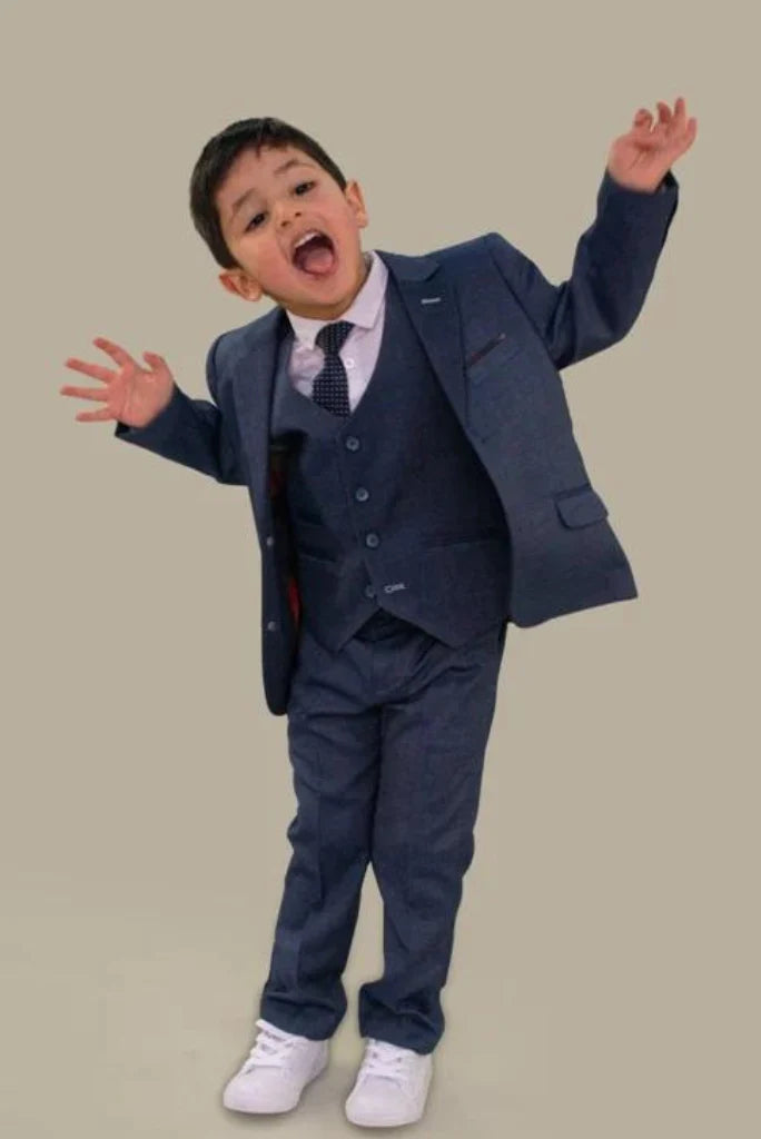 Boy navy blue suit