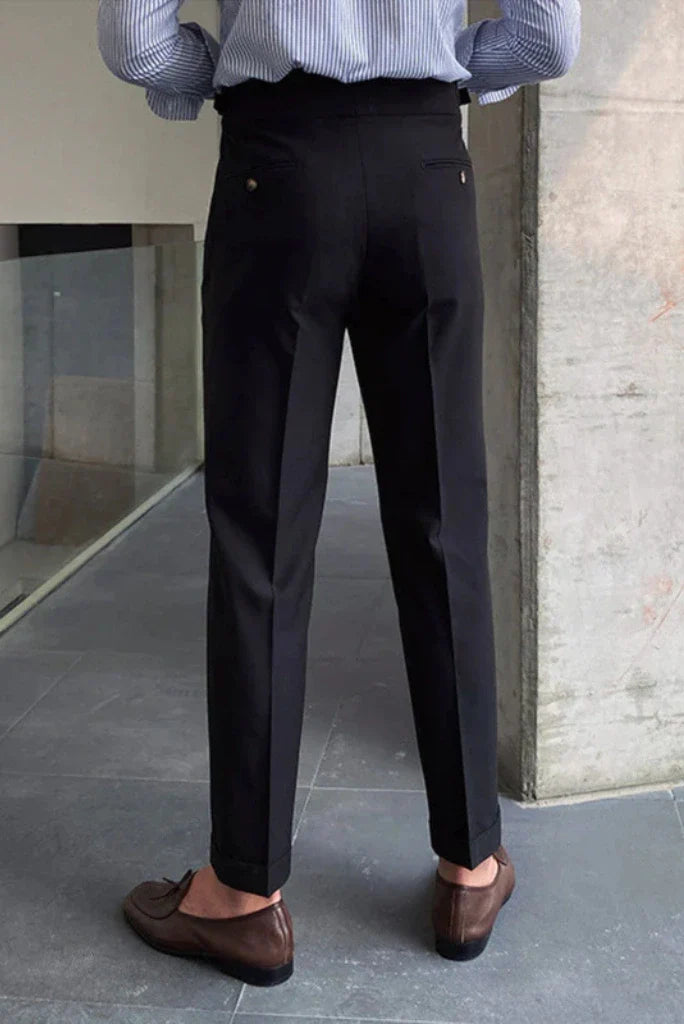 Black Gurkha Pants Men-Back