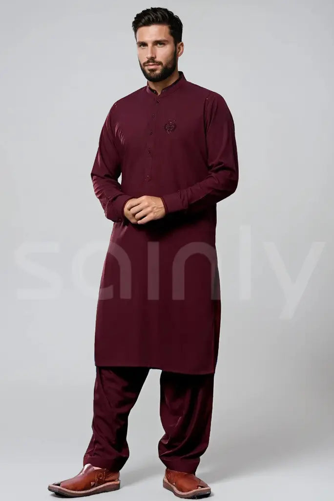 burgundy-pathani-wear-indian-festival-eid-diwali-ethnic-collection