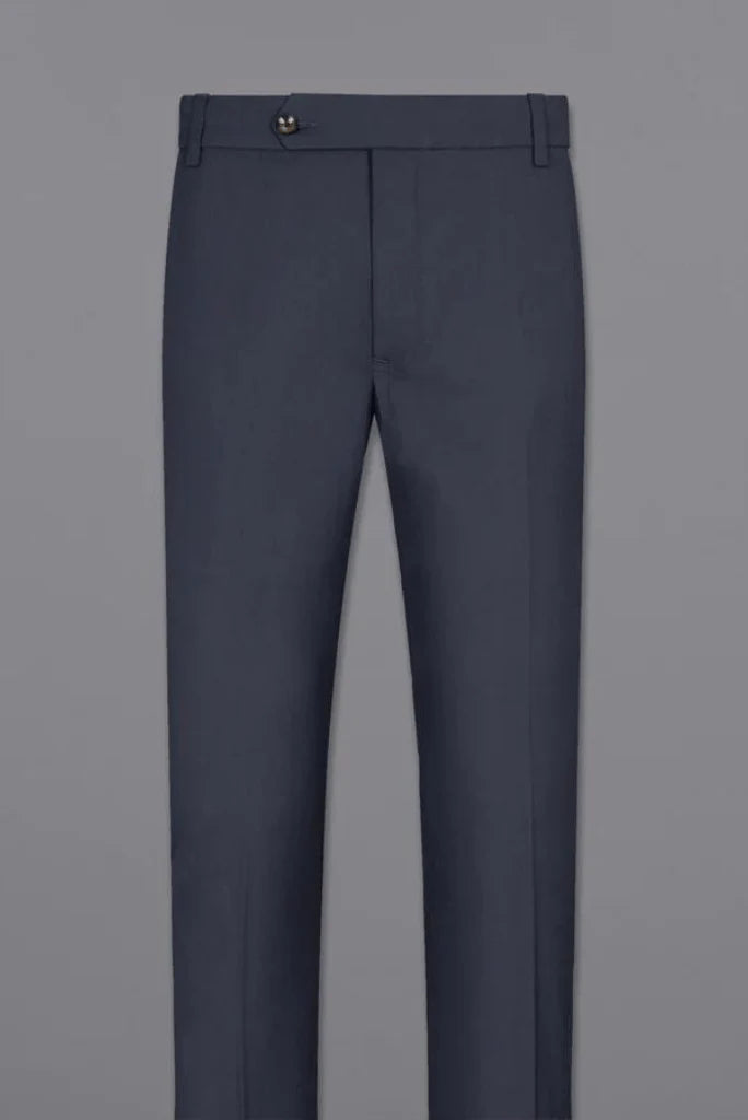 Men Dark Blue Pant -Front