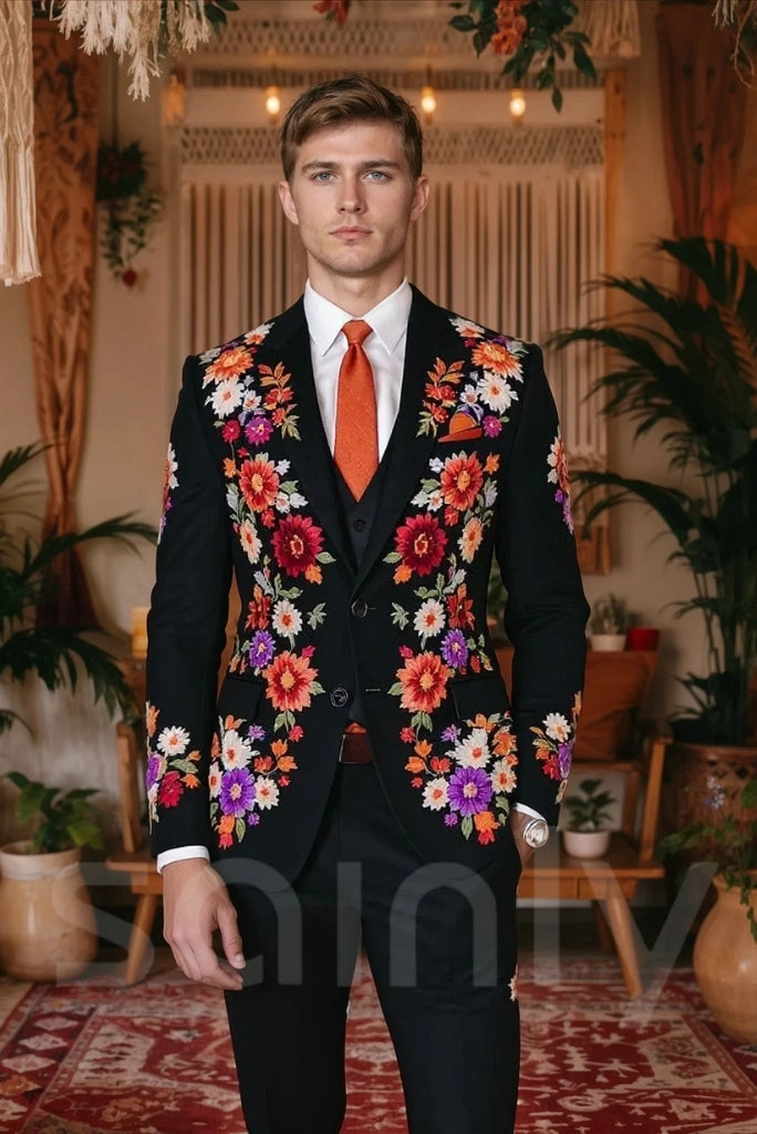 country-western-suit-for-men-floral-embroidery-wedding-wear-black-suit