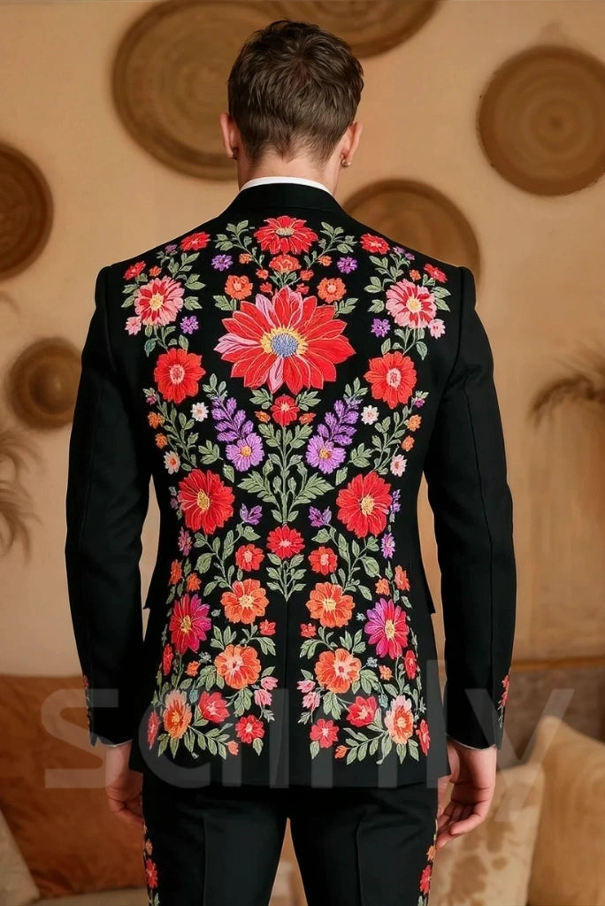 country-western-suit-for-men-floral-embroidery-wedding-wear-black-suit