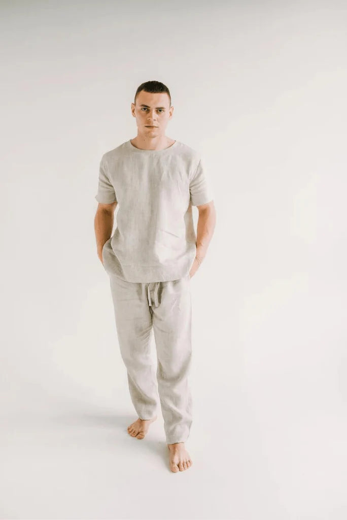 men’s casual linen trouser-Front