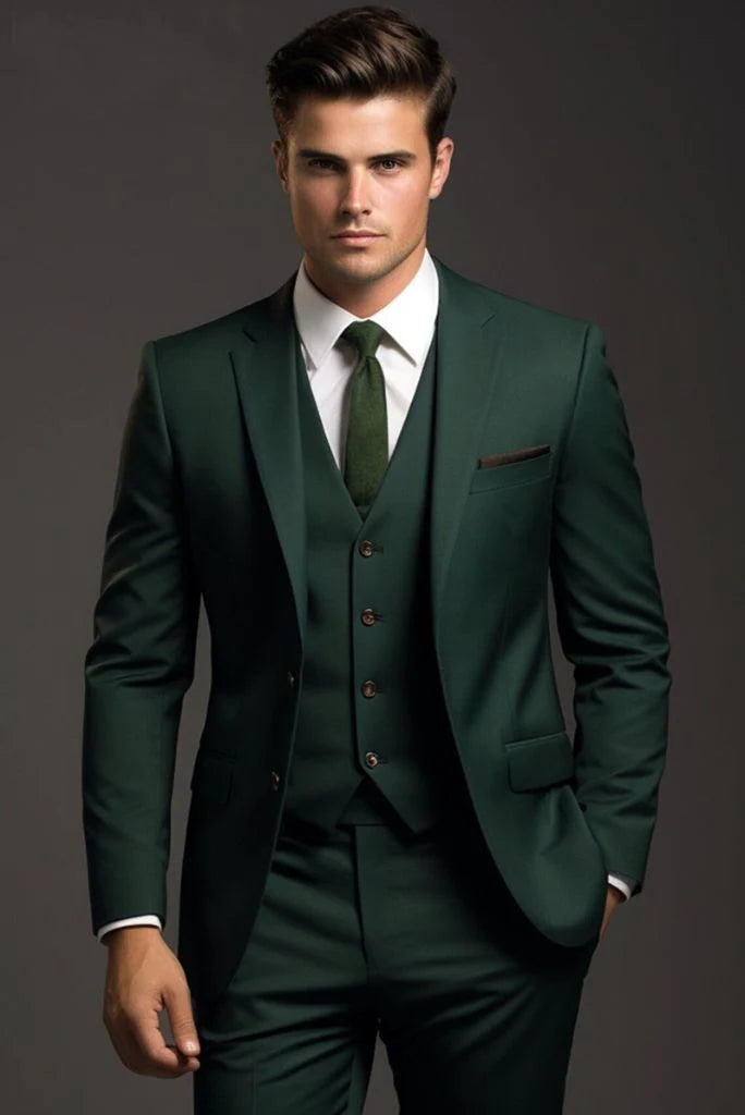 Hunter Green Men’s Suit Front
