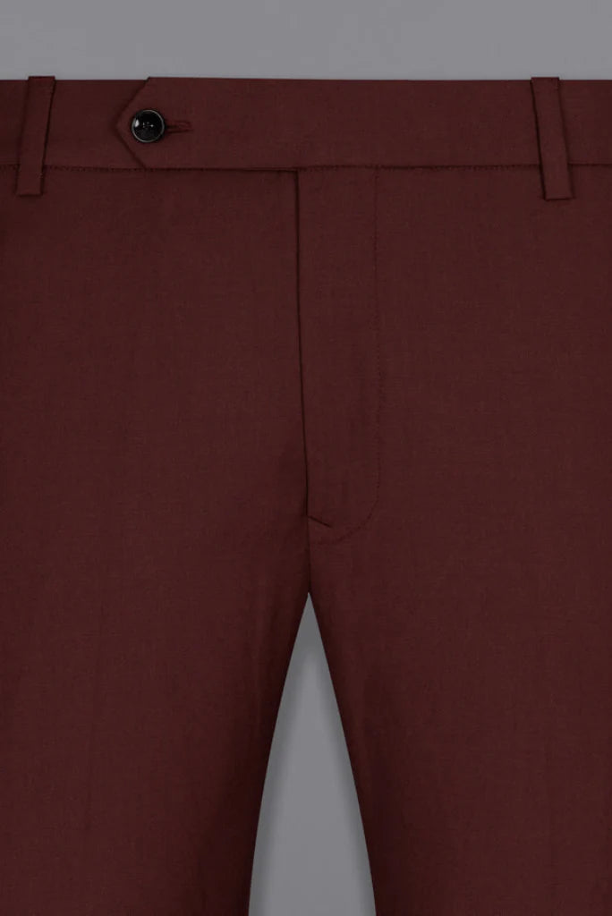 Elegant Solid Men’s Trouser-Front