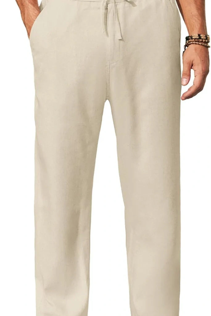 Stylish casual linen trouser for men-Front