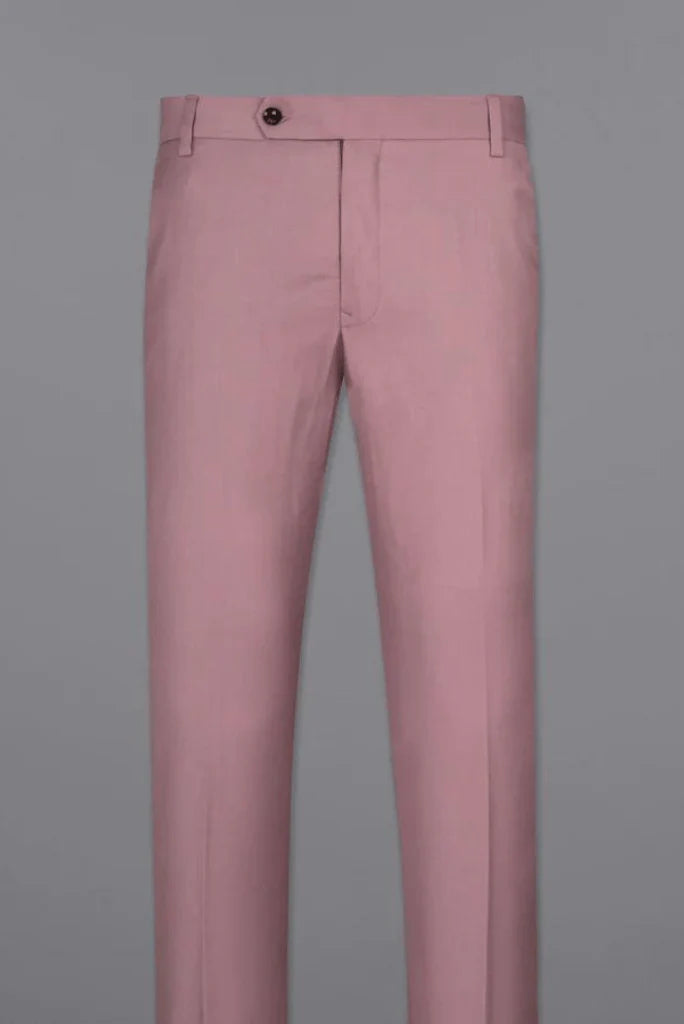 Men Opium Pink Pants-Front