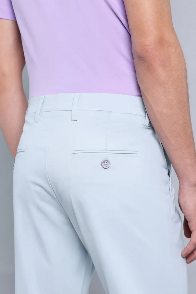 Men classic sky blue pant-Back
