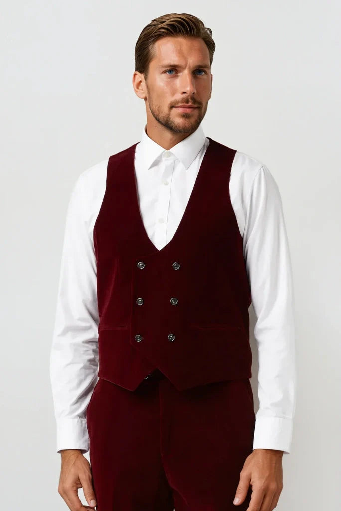 Stylish men velvet suit 