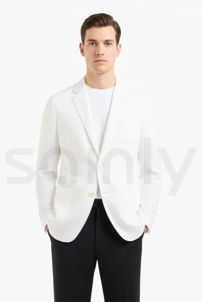 Stylish men’s linen blazer for cocktail events