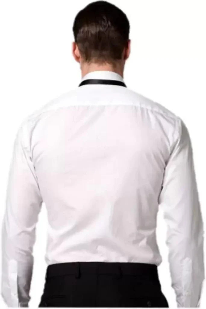 White pintex formal shirt for men-back