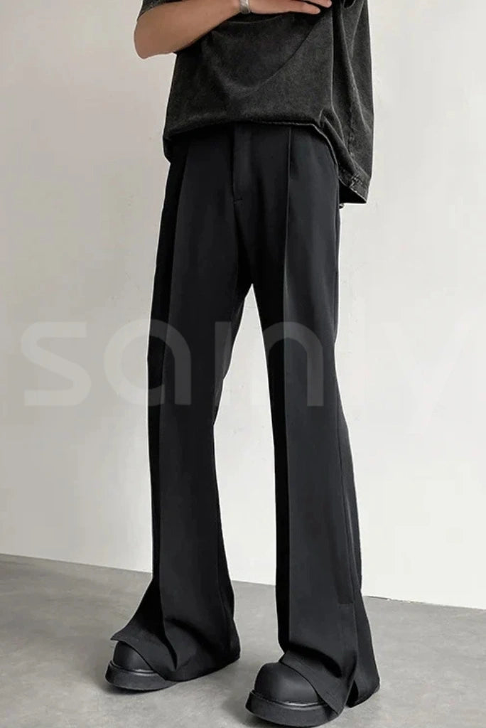 comfortable black bootcut pant for men – ideal for business meetings and events-side
