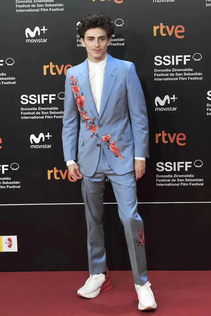 Men hand embroidery two piece suit- front