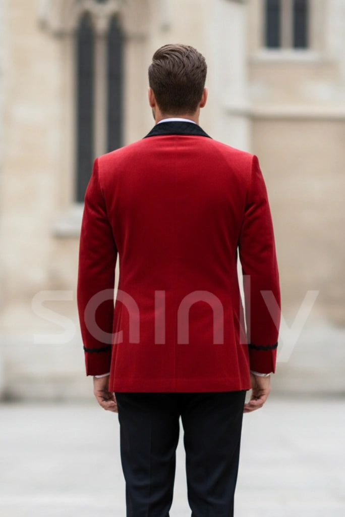 Red Smoking Jacket, Robe Smoking Jackets, Dinner Jackets, Quilted Robes Smoking, Warm Smoking Jacket, Vintage Smoking Jacket