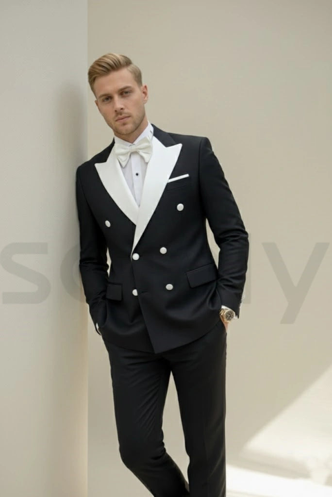 Black party and wedding wear suit for men