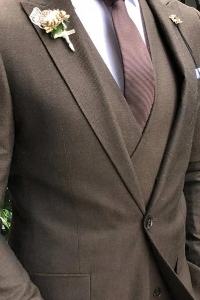 Brown suit for men