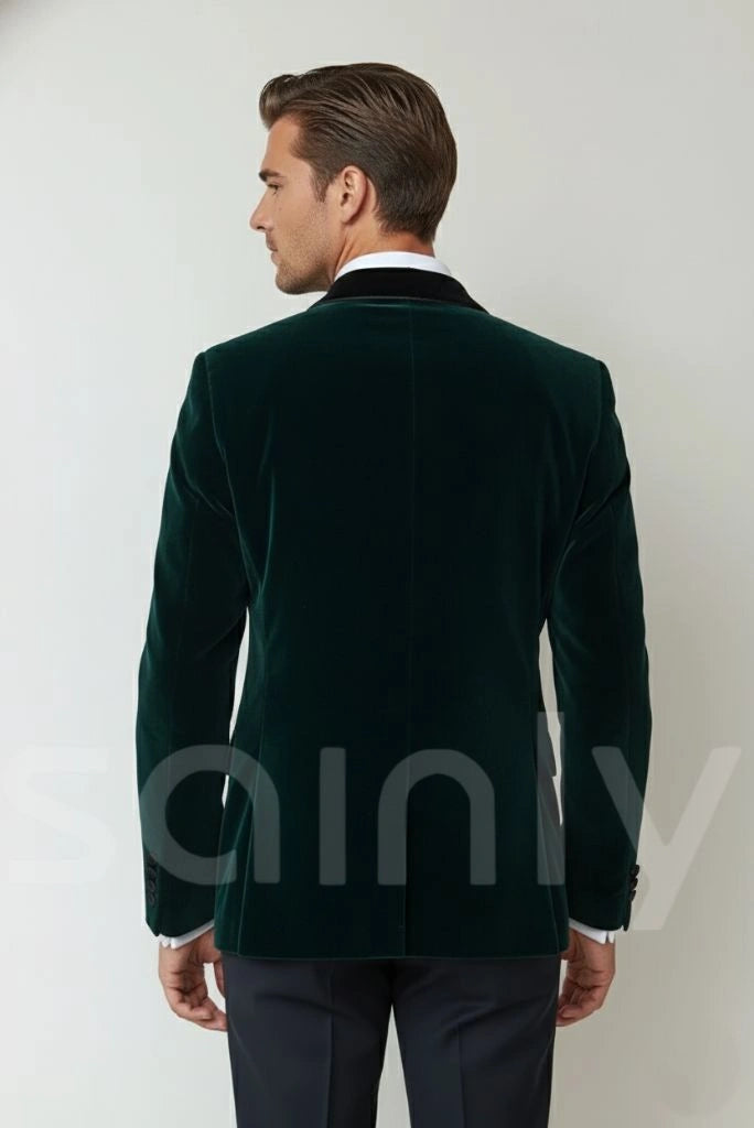 Stylish smoking jacket for men -back