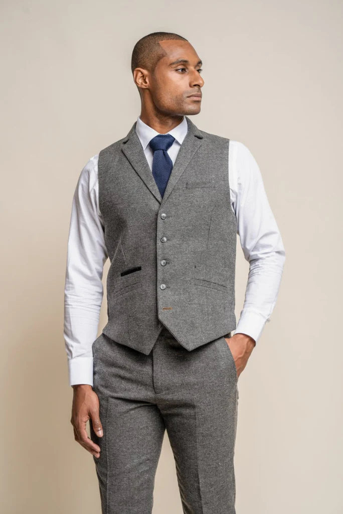 Men grey tweed 3 piece