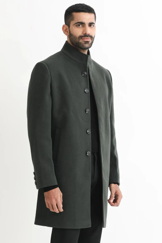 Men woolen overcoat