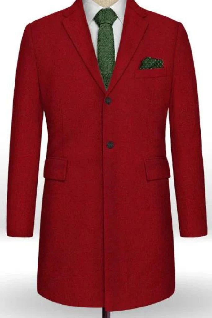 Men overcoat red-front