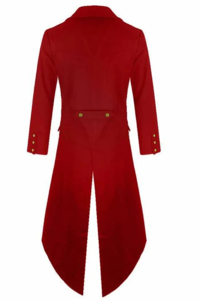 Men red tailcoat-back