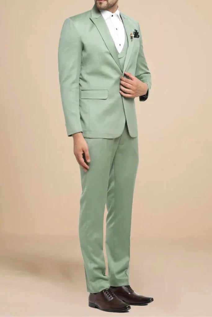 Sage green suit for men