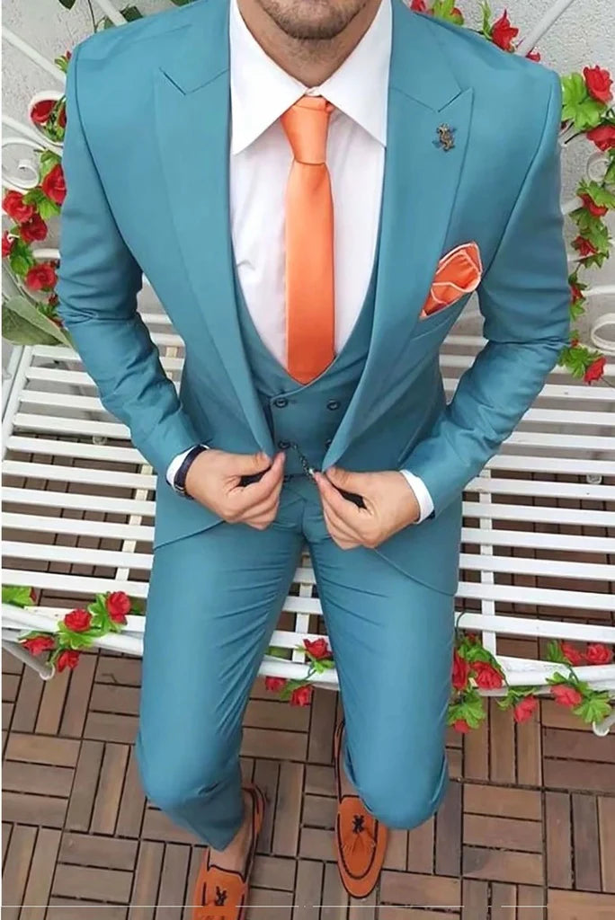 Sky blue suit for men