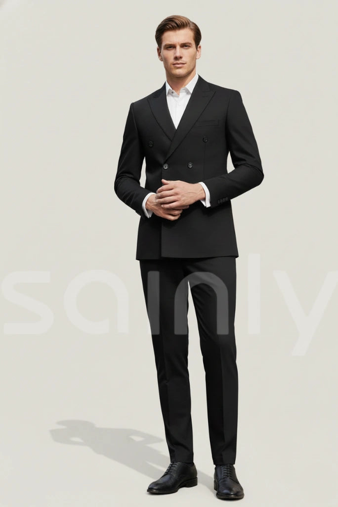 Men black suit for events wear