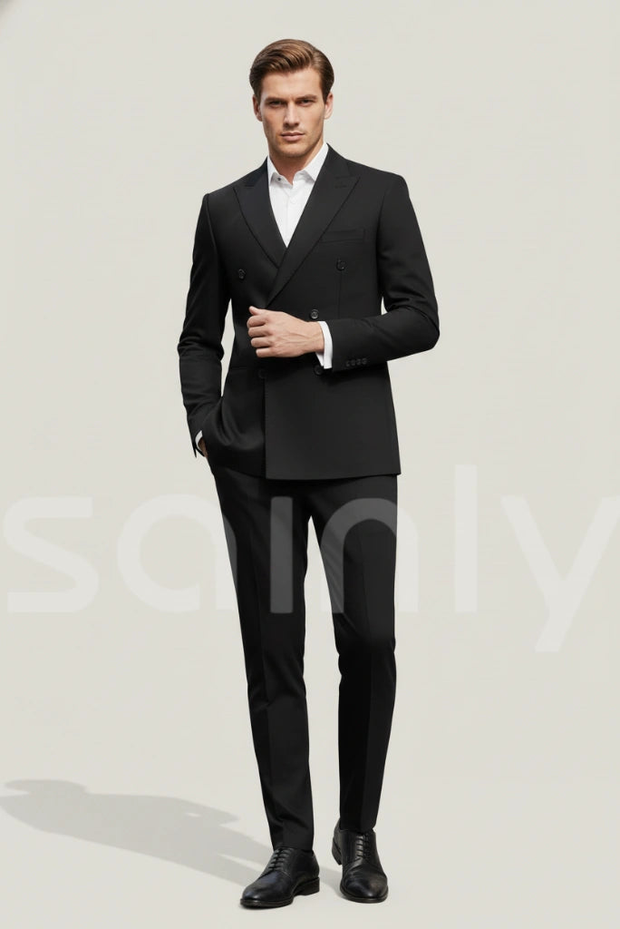 Men double breasted suit front