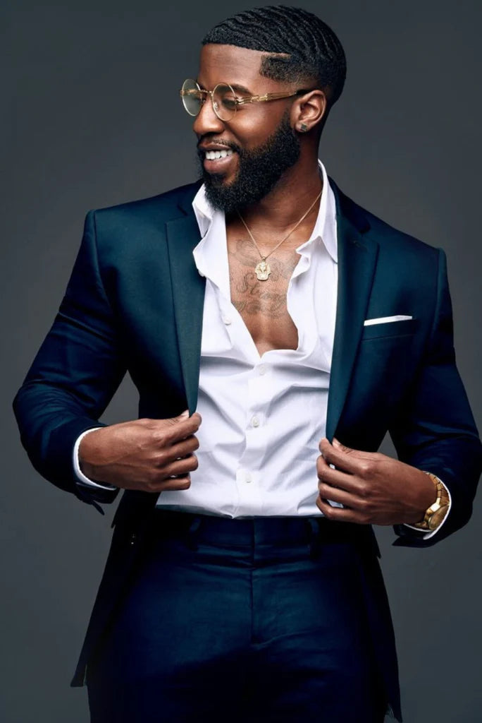 Prom and party wear teal blue suit for men