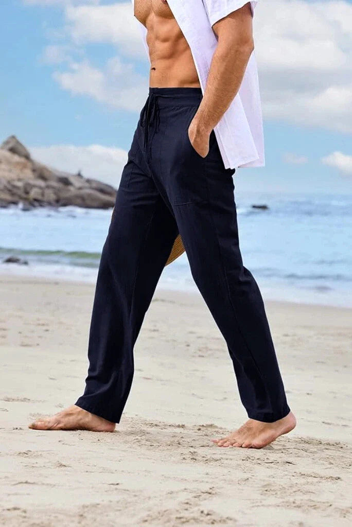 Men Cotton linen pant-Side