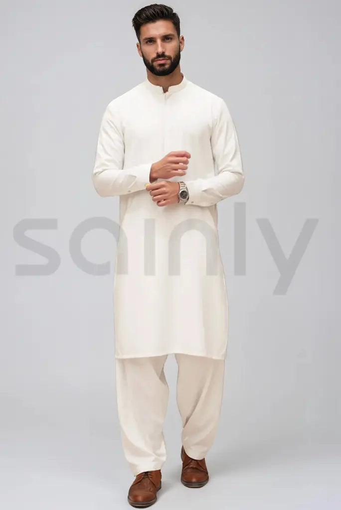 Man Off White 2 Piece Set