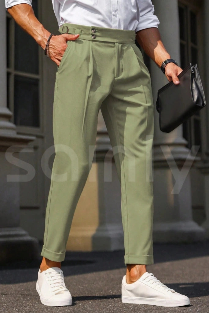 Classic gurkha pants worn with a tailored coat, suitable for weddings and festive family celebrations-side