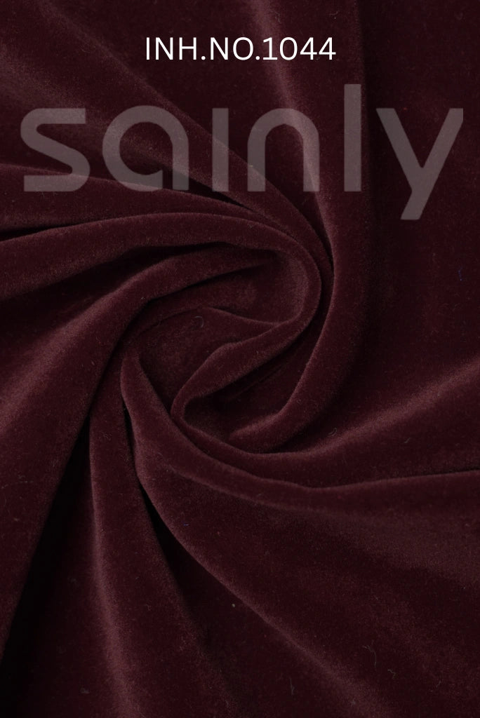 Sainly Maroon Velvet Fabric Swatches INH.NO.1044