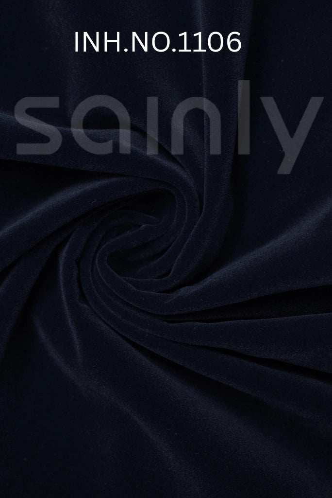 Sainly Navy Blue Velvet Fabric Swatches INH.NO.1106