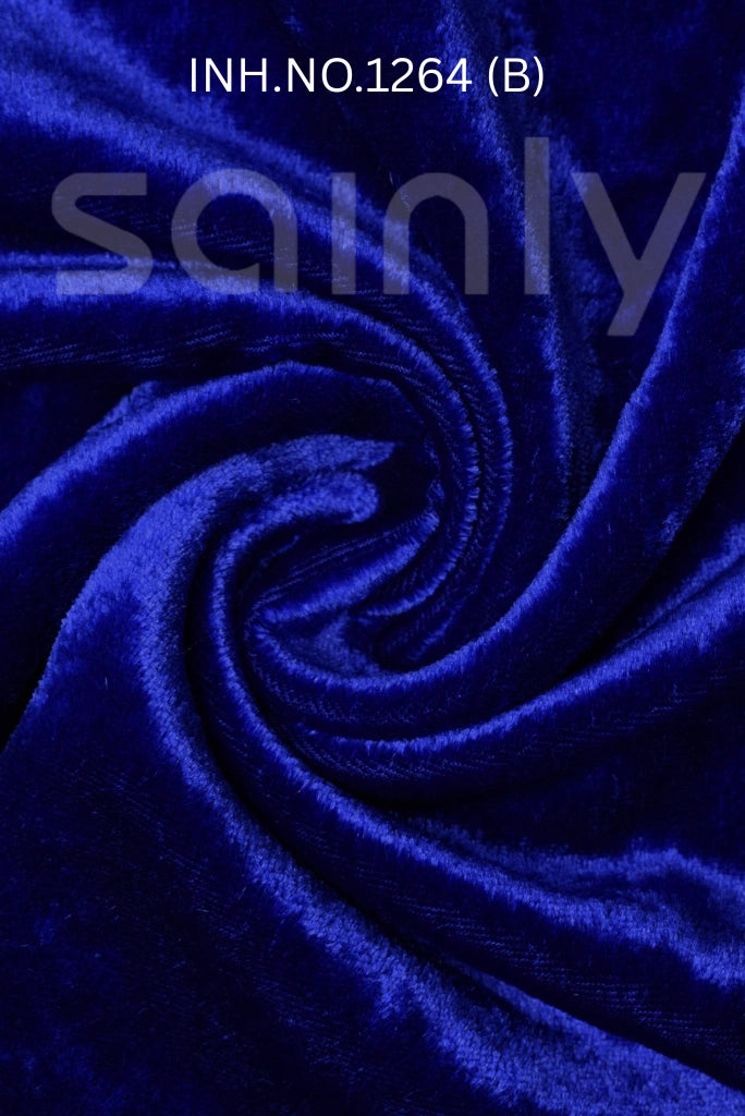 Sainly Blue Velvet Fabric Swatches INH.NO.1264 (B)