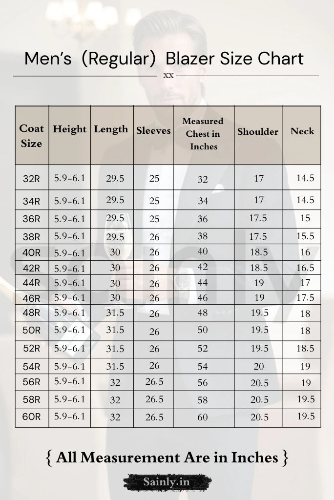 Sainly_Men_Blazer_Size_Chart_Regular
